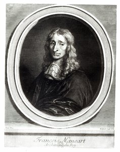 Ritratto di François Mansart (1598-1666), inciso da Gerard Edelinck (1640-1707) da Louis de Namur